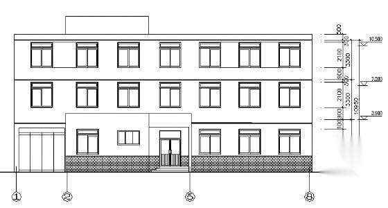 某三层信用社营业楼建筑方案图cad施工图下载【ID:151639163】