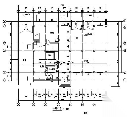 某三层信用社营业楼建筑方案图cad施工图下载【ID:151639163】