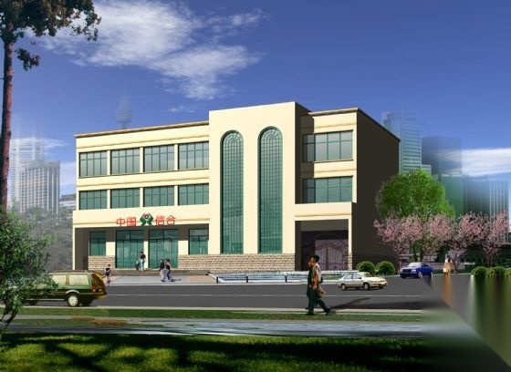 某三层信用社营业楼建筑方案图cad施工图下载【ID:151639163】
