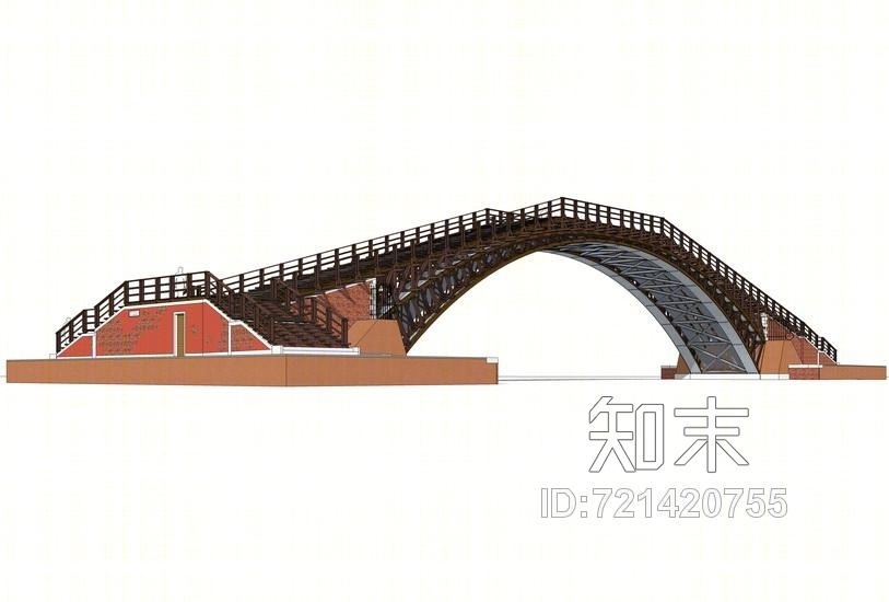 人行天桥SU模型下载【ID:721420755】
