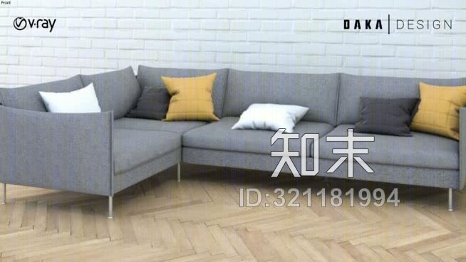 织物角沙发/沙发SU模型下载【ID:321181994】