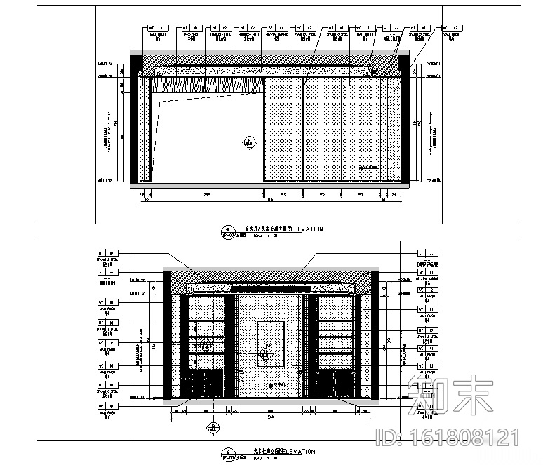 [佛山]现代新中式三层别墅样板间施工图(含实景图)cad施工图下载【ID:161808121】