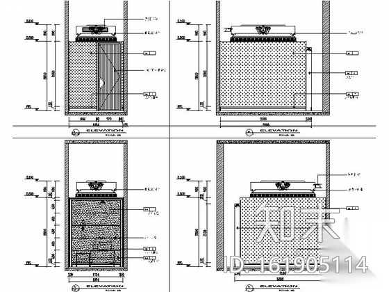 [江苏]典雅风情花园式酒店附楼足浴房室内装修图（含效果...cad施工图下载【ID:161905114】