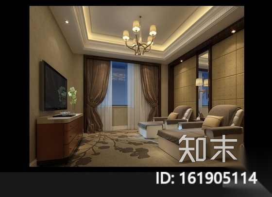 [江苏]典雅风情花园式酒店附楼足浴房室内装修图（含效果...cad施工图下载【ID:161905114】