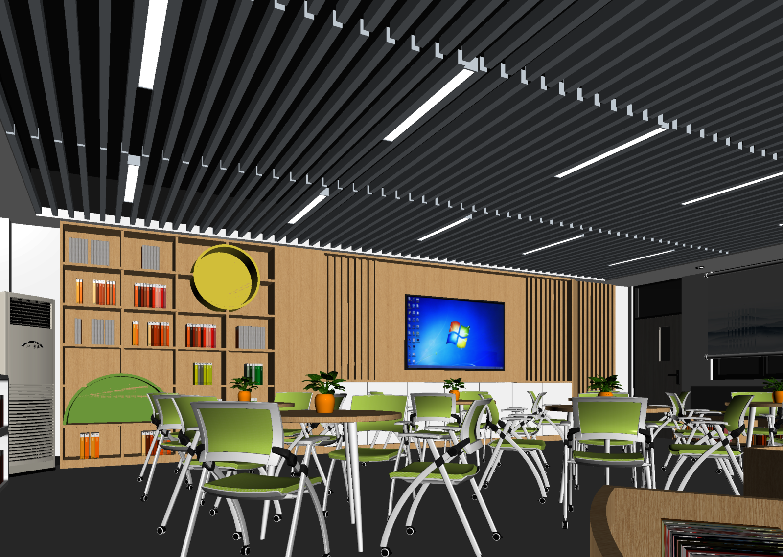 现代教室3D模型下载【ID:1214424142】