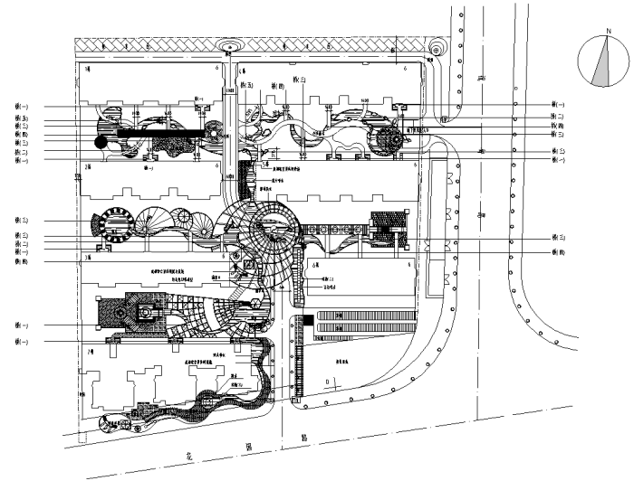 [山东]高档小区景观设计规划cad全套平面布置图施工图下载【ID:161061195】