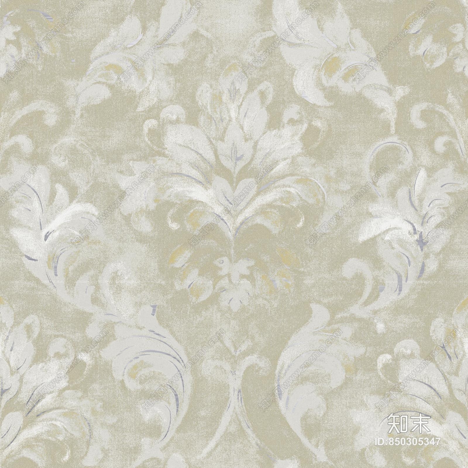 欧式印花卷草纹贴图下载【ID:850305347】
