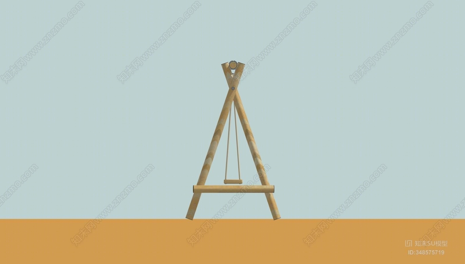 中式风格秋千SU模型下载【ID:348575719】