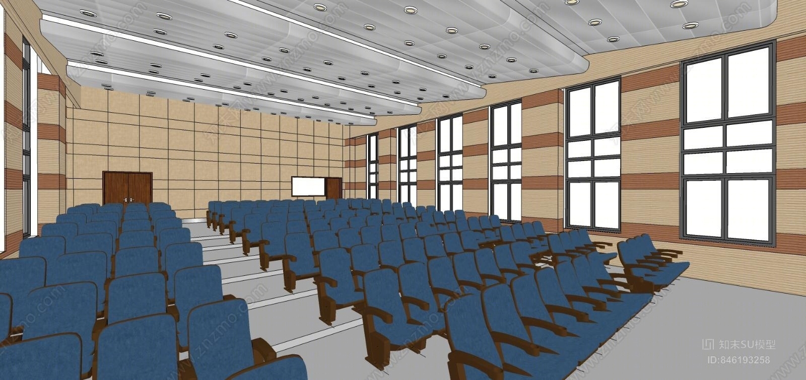 现代报告厅SU模型下载【ID:846193258】