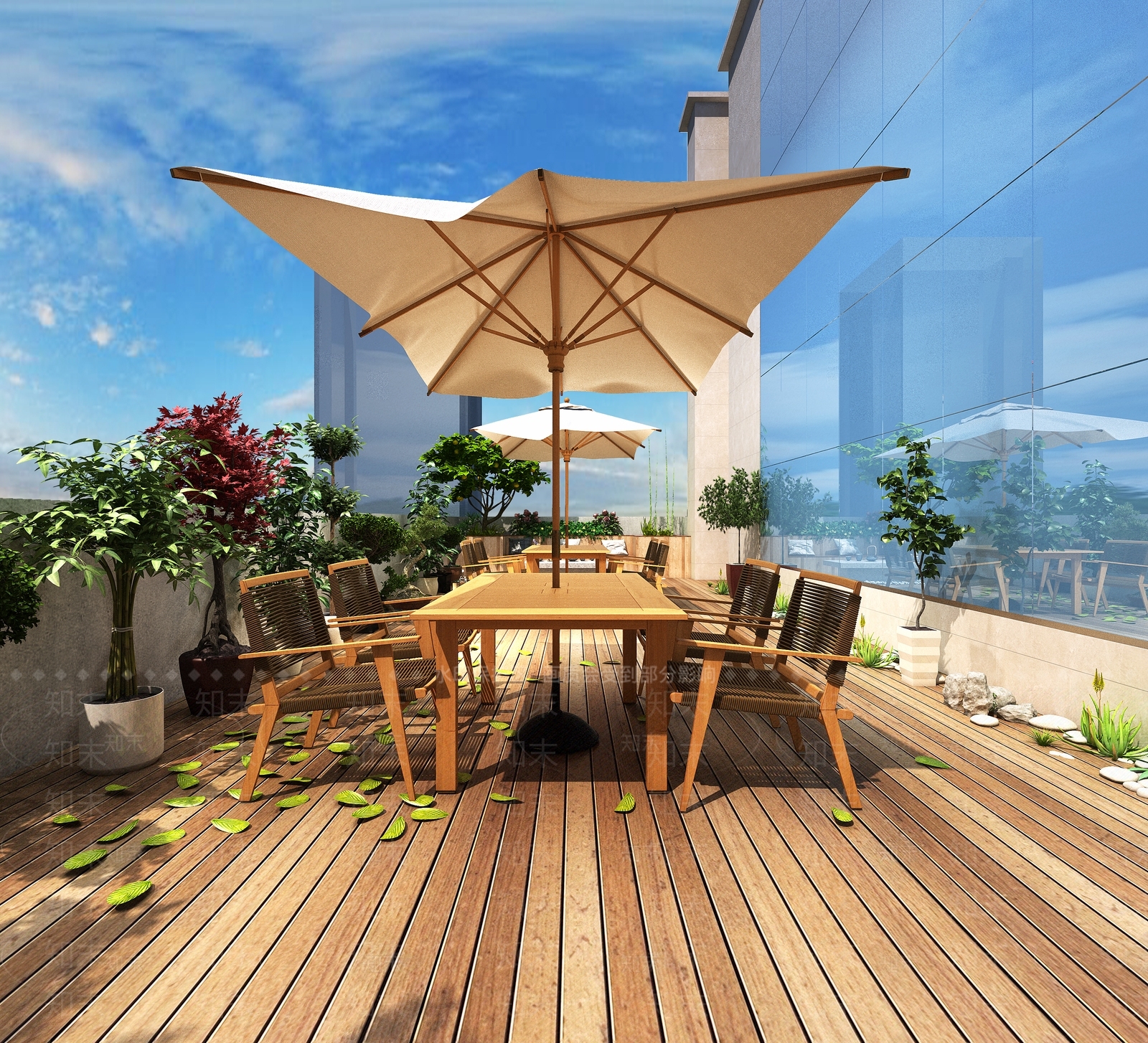 花园，楼顶花园3D模型下载【ID:933115180】