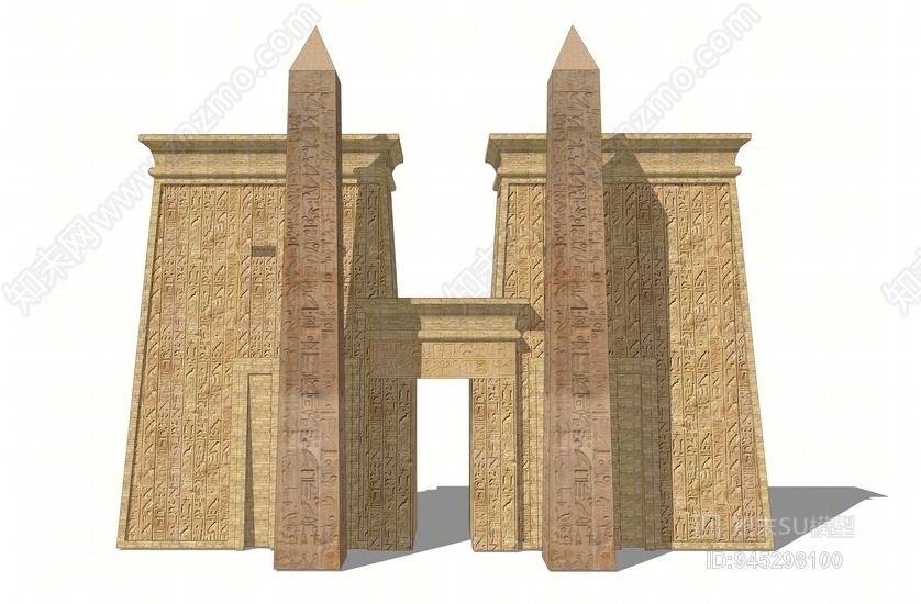 欧式世界建筑SU模型下载【ID:945298100】