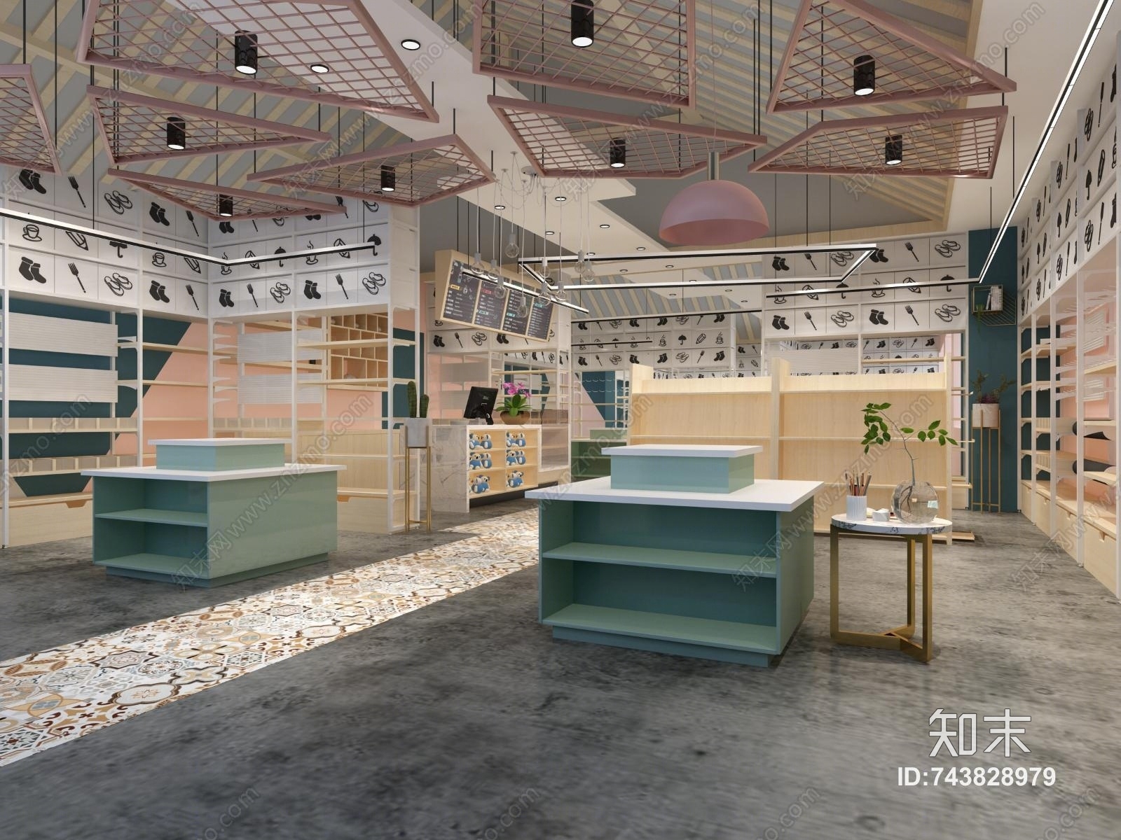现代网红文具店3D模型下载【ID:743828979】