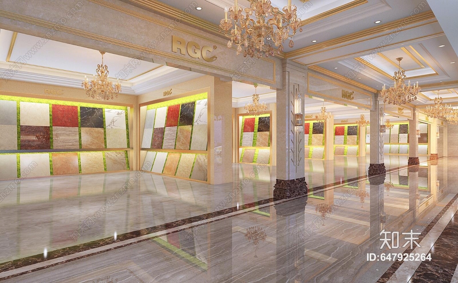 现代家具展厅3D模型下载【ID:647925264】