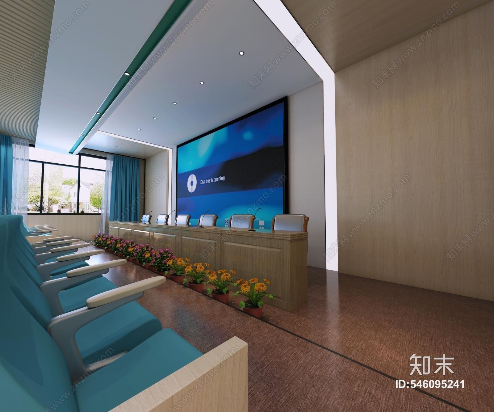 现代风格报告厅3D模型下载【ID:546095241】