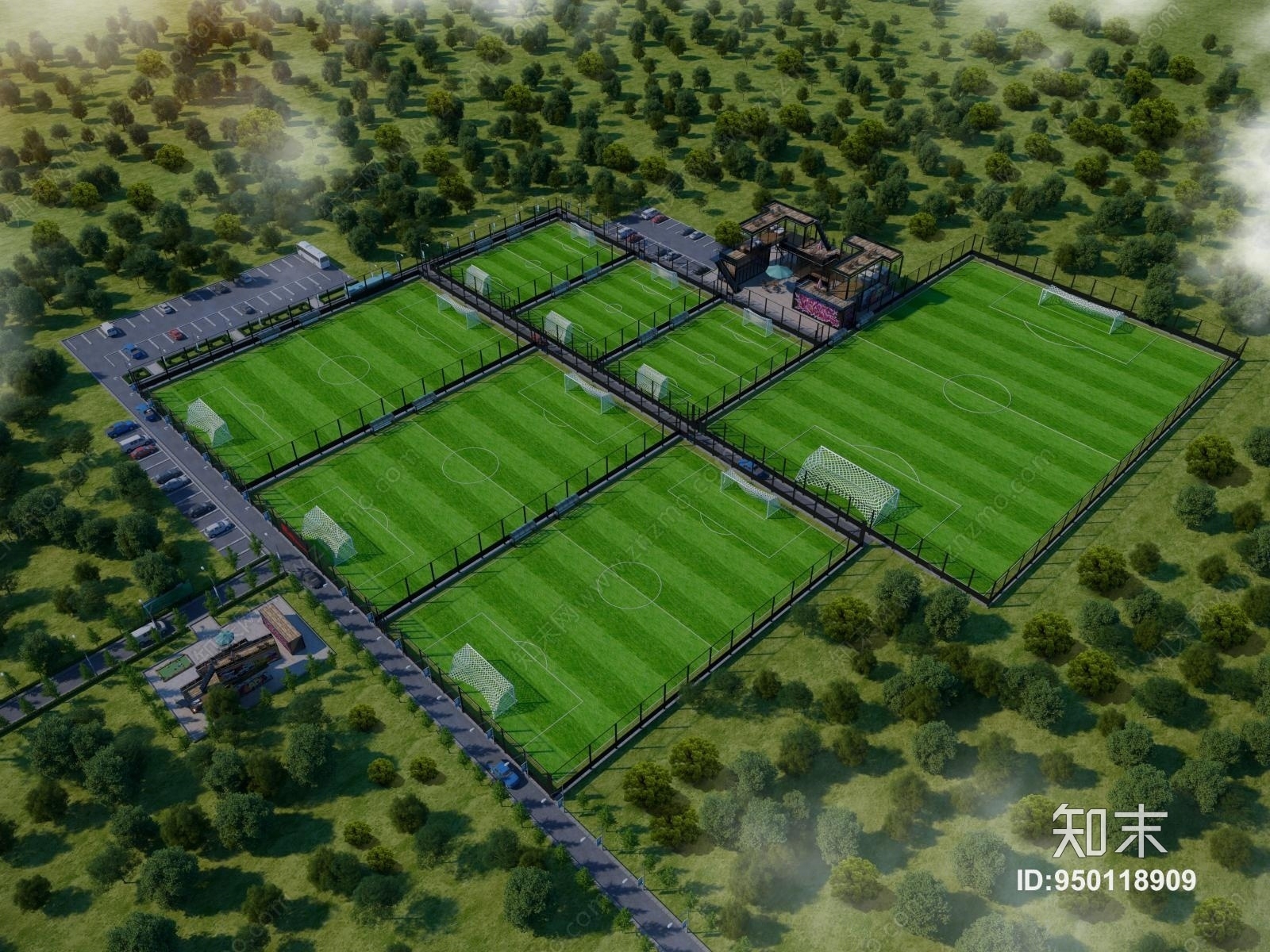 工业风足球俱乐部3D模型下载【ID:950118909】