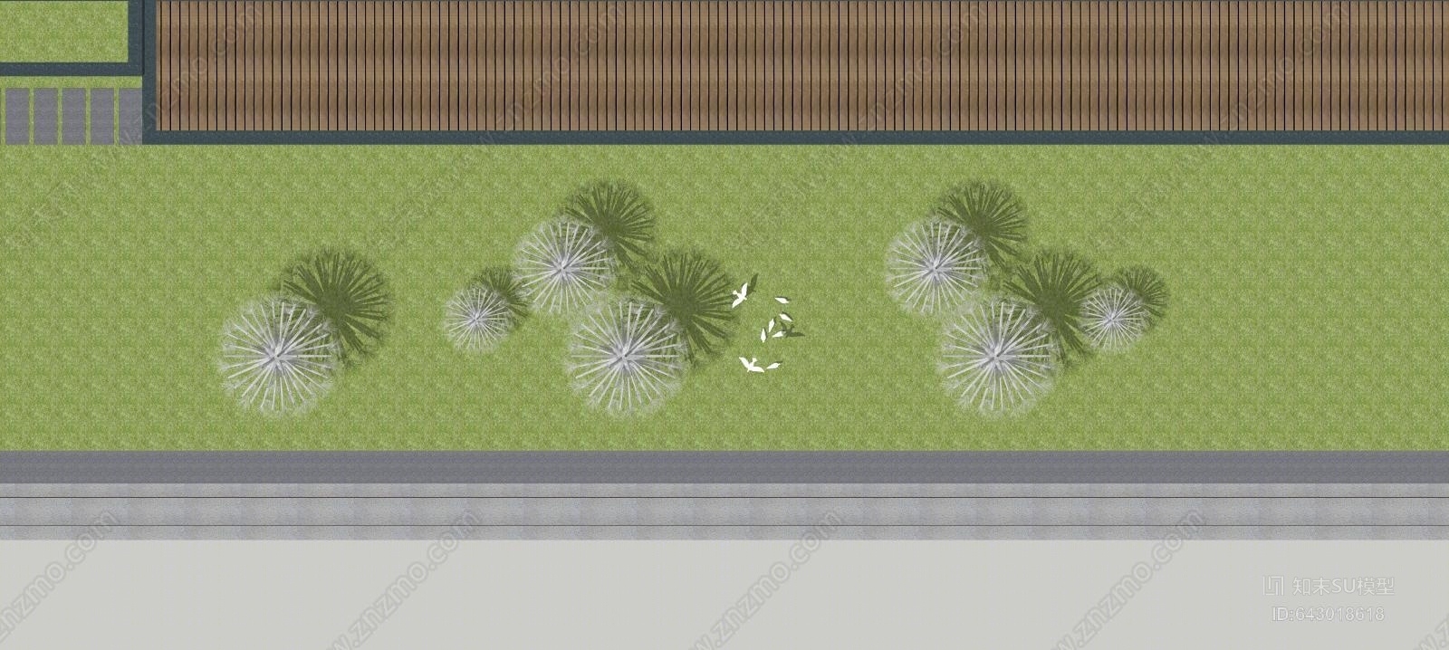 现代蒲公英景观雕塑SU模型下载【ID:643018618】