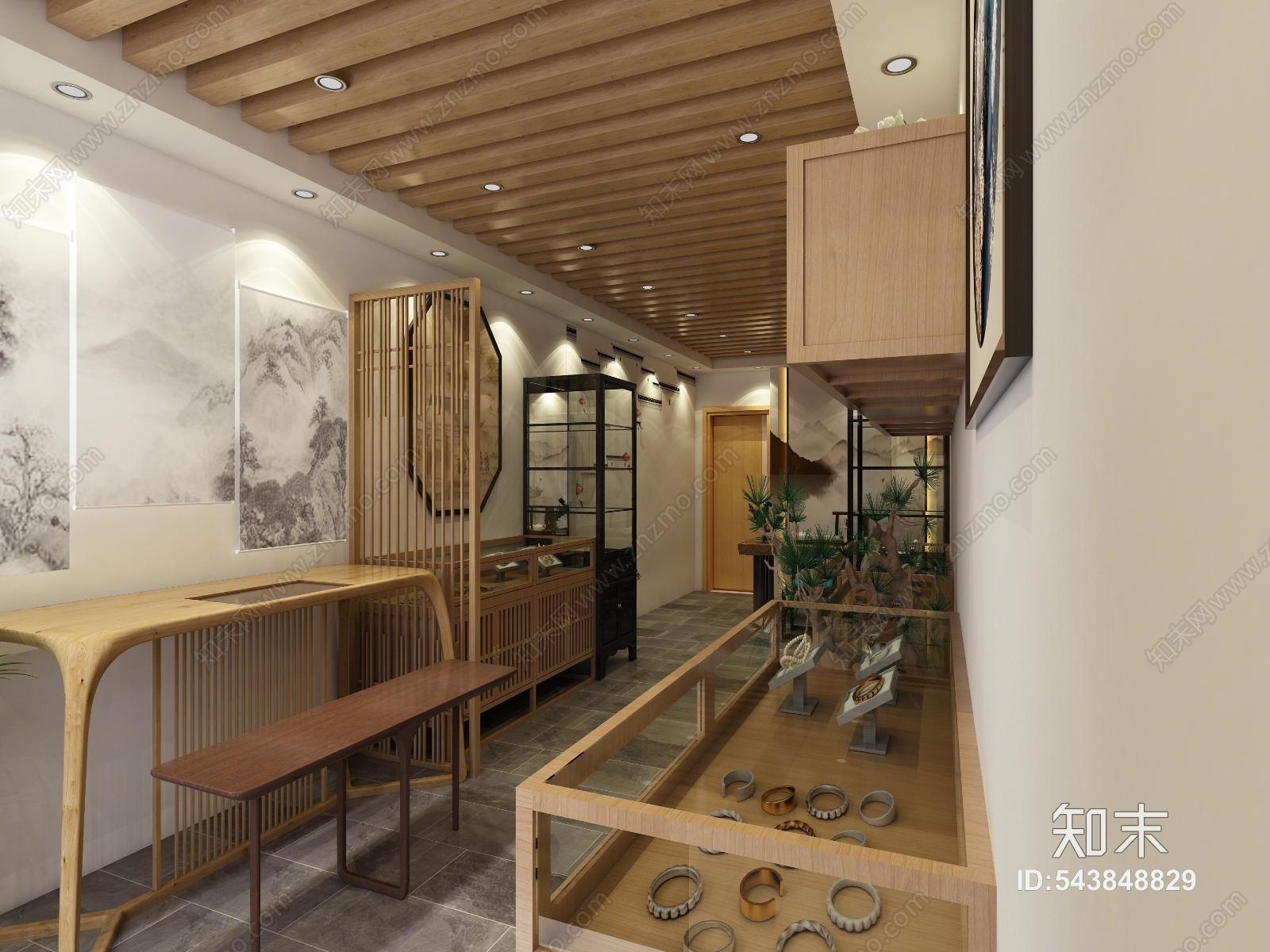 新中式首饰店3D模型下载【ID:543848829】