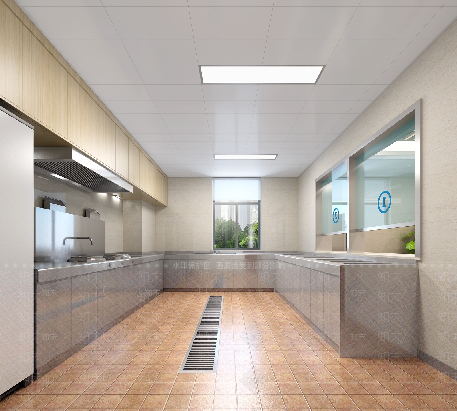 现代员工厨房3D模型下载【ID:733248702】