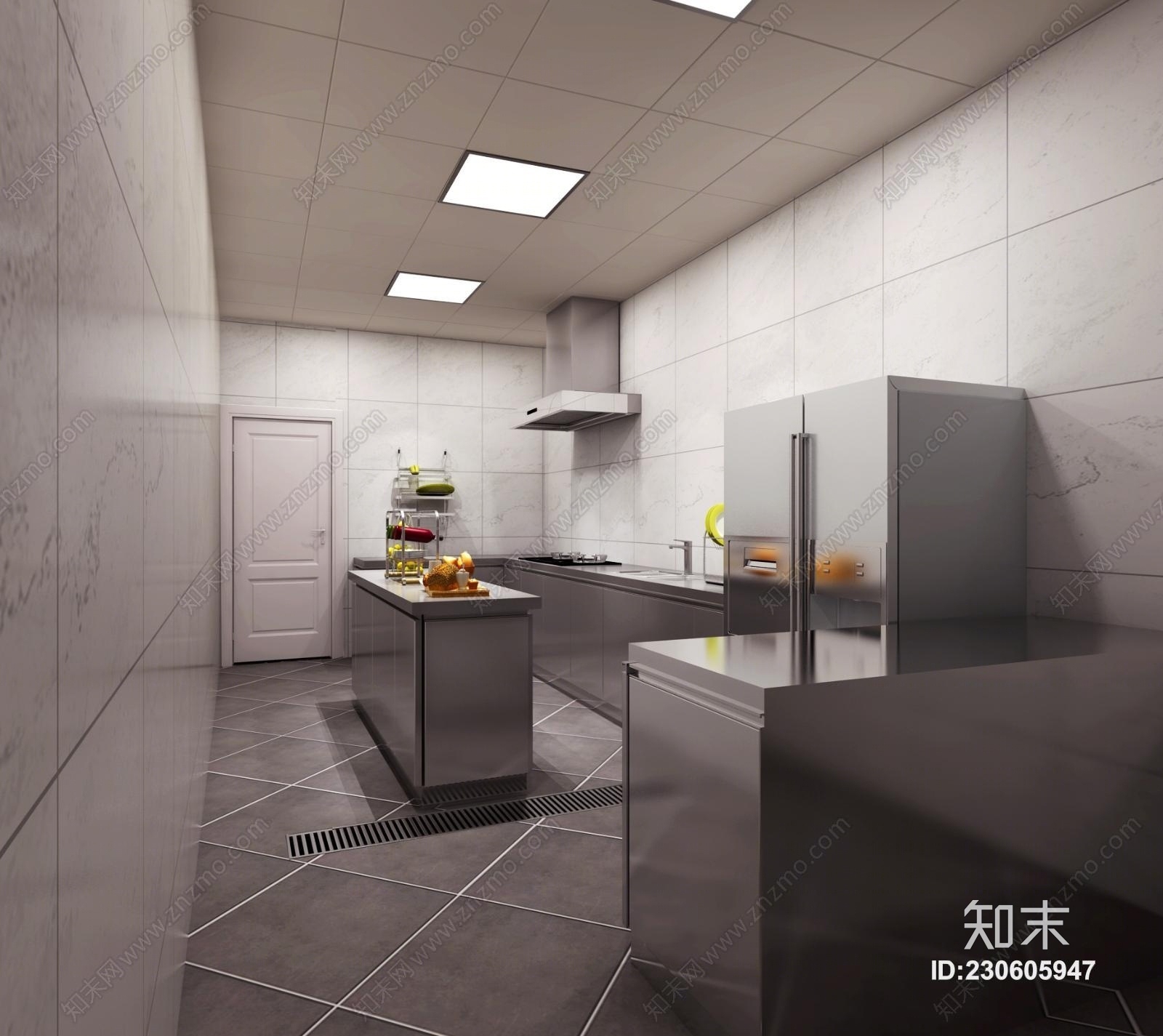 现代后厨3D模型下载【ID:230605947】