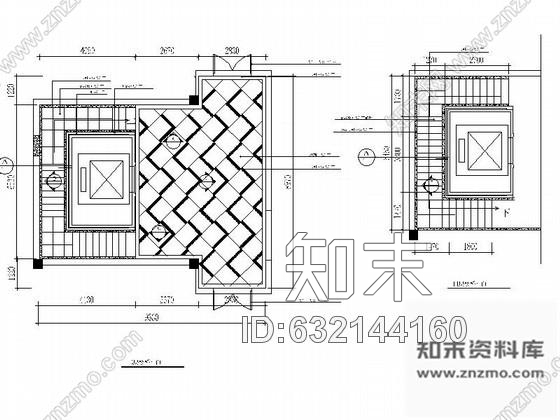 施工图某电梯厅室内装修图施工图下载【ID:632144160】