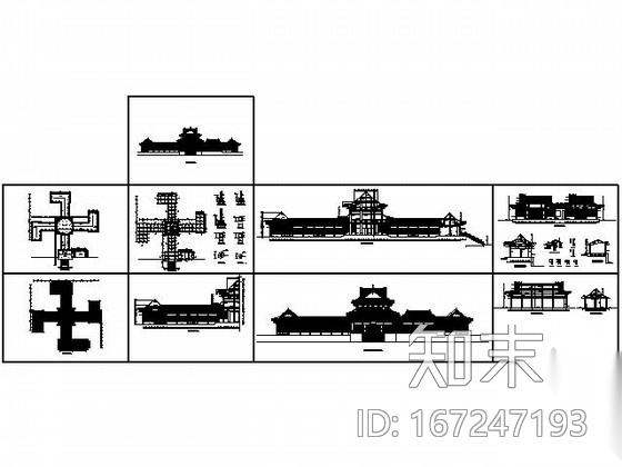 [古建]罗汉堂建筑施工图cad施工图下载【ID:167247193】