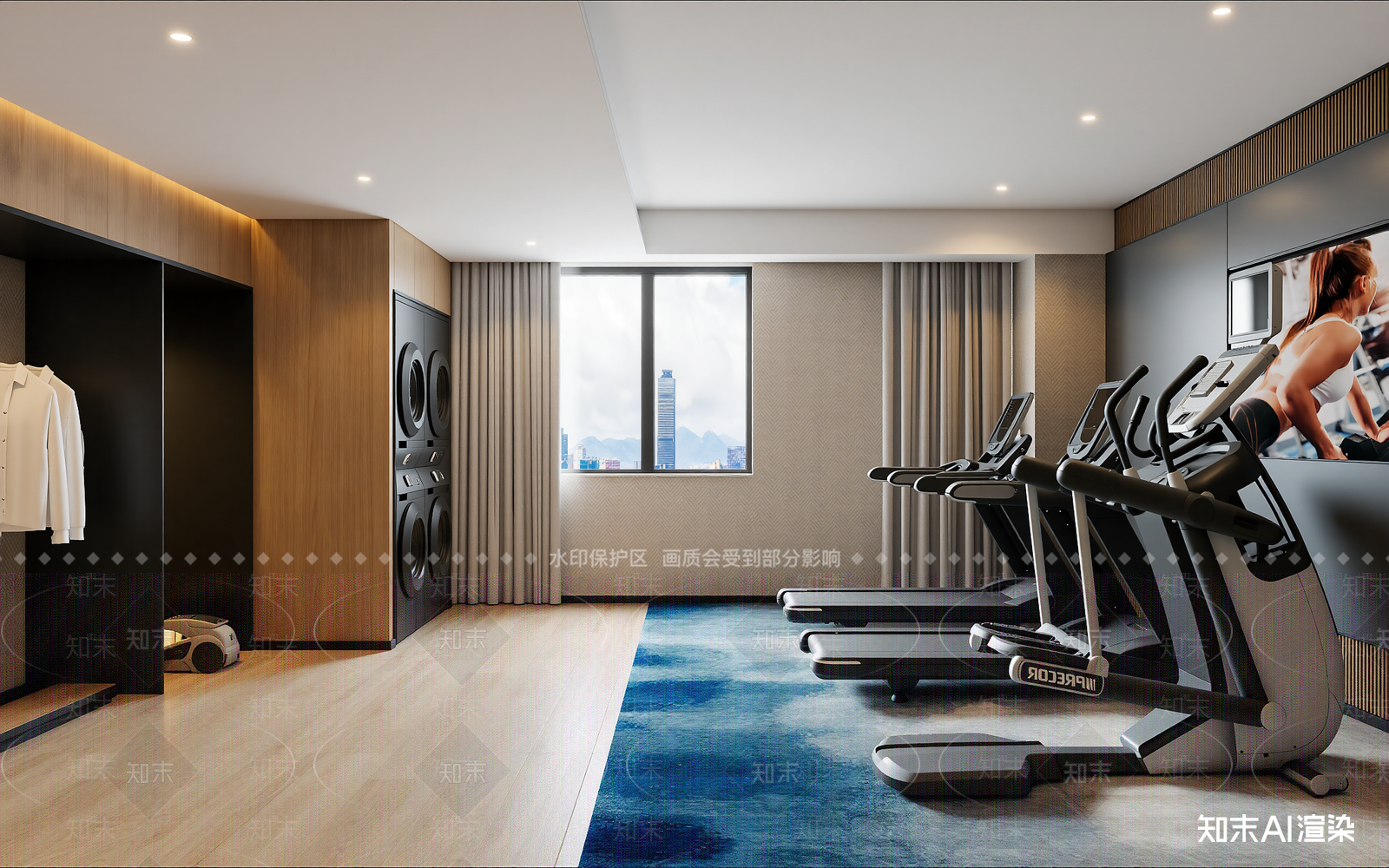 现代健身房3D模型下载【ID:1214571710】