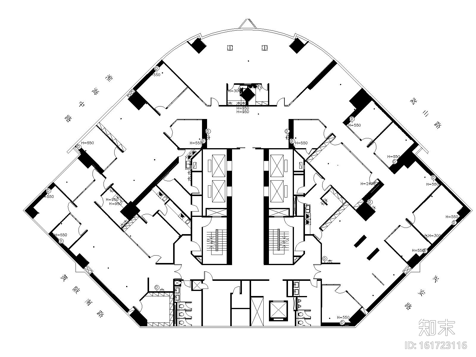 [上海]爱马仕上海办公室室内装修CAD施工图+效果图施工图下载【ID:161723116】