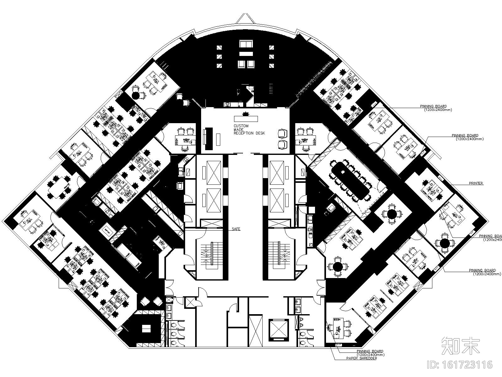 [上海]爱马仕上海办公室室内装修CAD施工图+效果图cad施工图下载【ID:161723116】