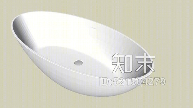 水浴-椭圆形独立浴缸-1760mmSU模型下载【ID:521504279】