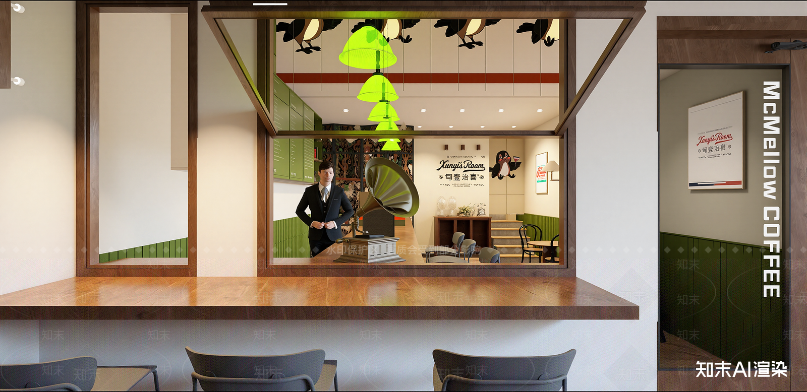 复古奶茶店SU模型下载【ID:1216057143】