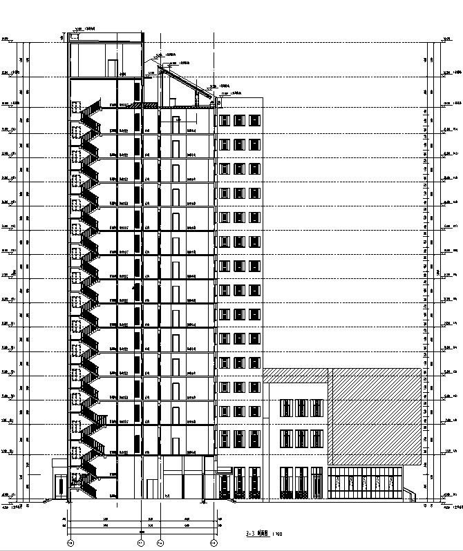 某实验学校·教师公寓及行政办公楼建筑施工图cad施工图下载【ID:166259184】