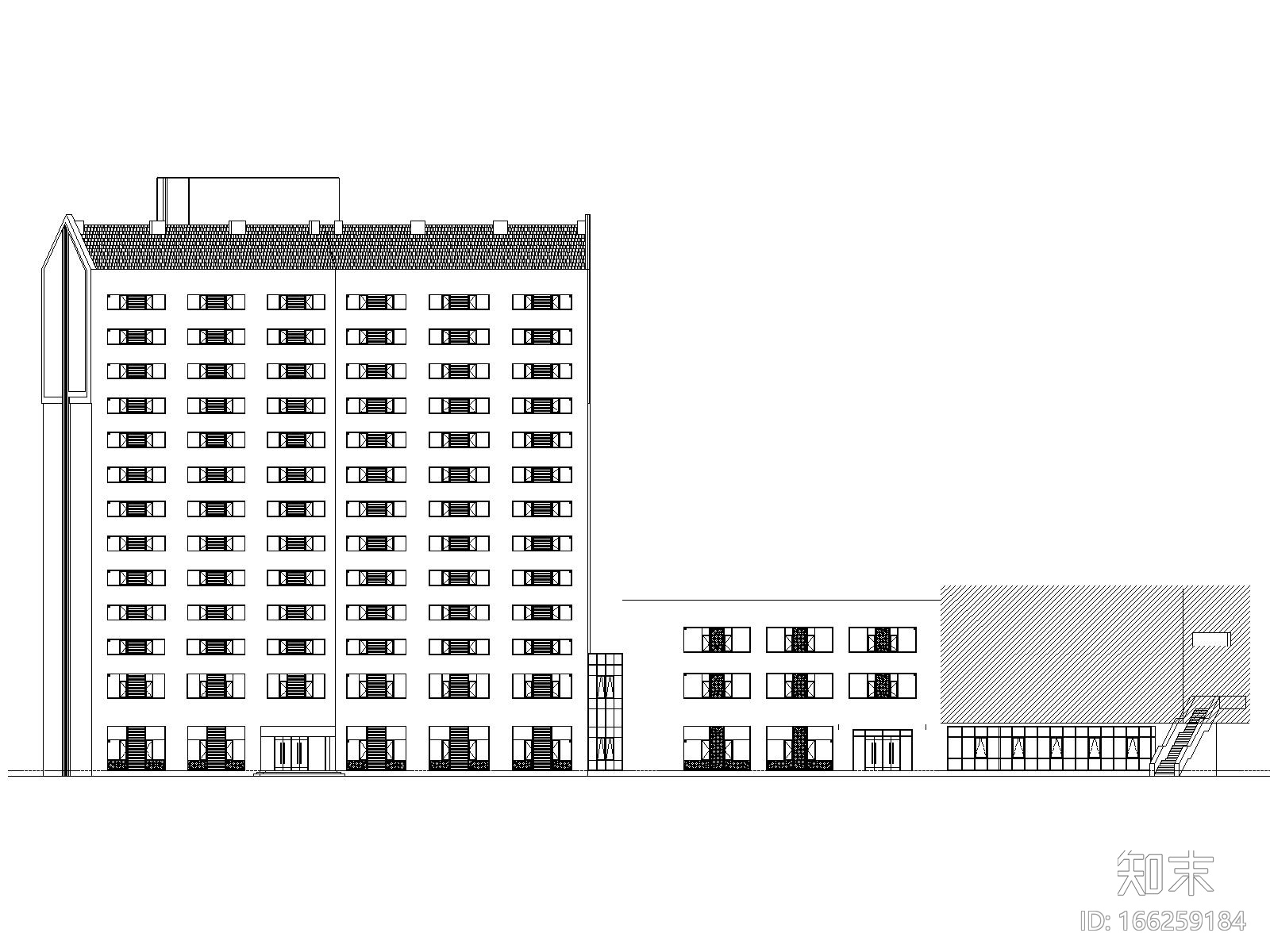 某实验学校·教师公寓及行政办公楼建筑施工图cad施工图下载【ID:166259184】