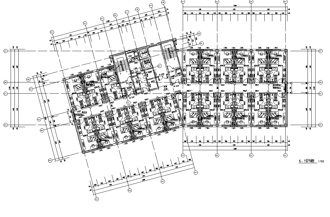 某实验学校·教师公寓及行政办公楼建筑施工图cad施工图下载【ID:166259184】