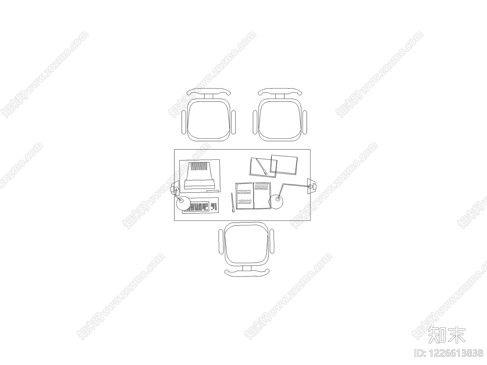 桌椅cad施工图下载【ID:1226613838】