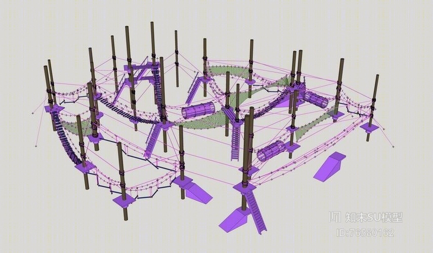 儿童游乐设施SU模型下载【ID:76580162】