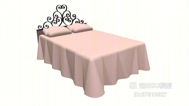 双人床SU模型下载【ID:517889217】