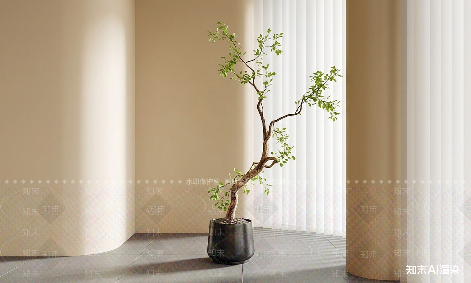 艺术绿植盆栽3D模型下载【ID:1227331333】