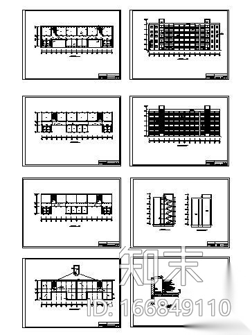 [毕业设计]某五层教学楼建筑结构方案图（含设计说明、荷...cad施工图下载【ID:166849110】