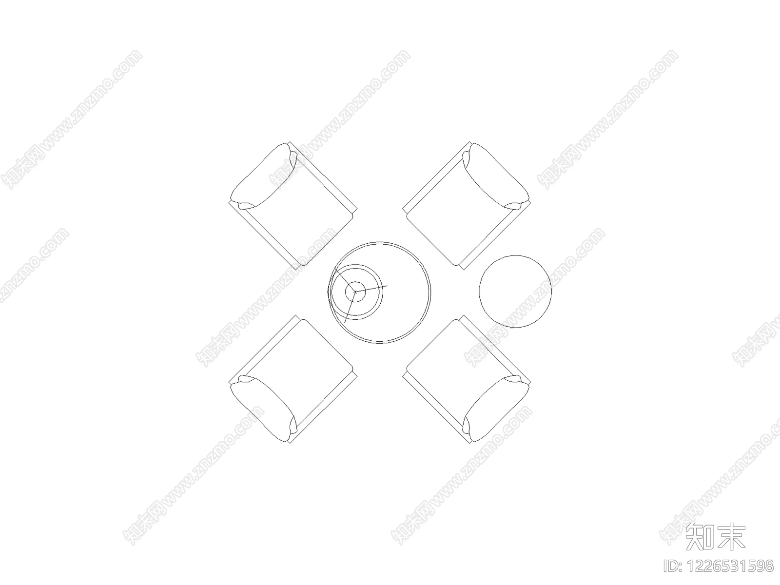 现代椅子CAD图纸