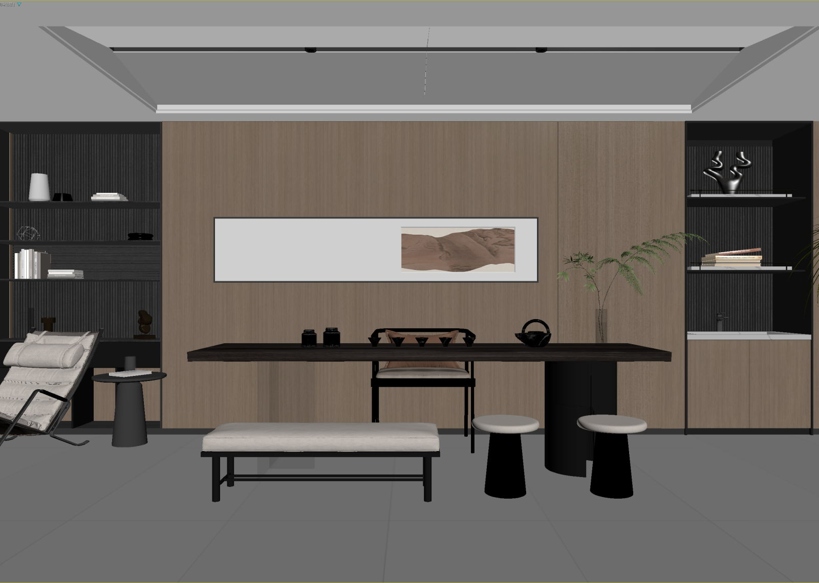 现代茶馆3D模型下载【ID:1214058594】