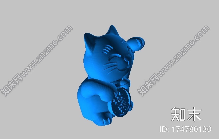 招财猫3d打印模型下载【ID:174780130】