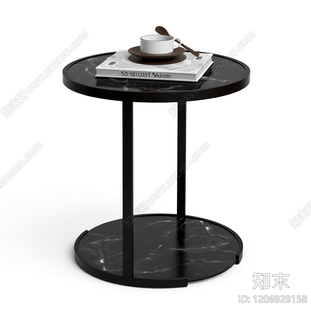 双层大理石边桌3D模型下载【ID:1206929158】
