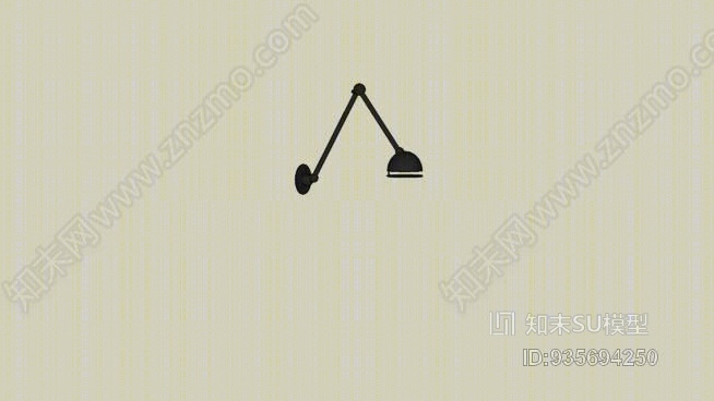 工作室摆臂壁灯SU模型下载【ID:935694250】