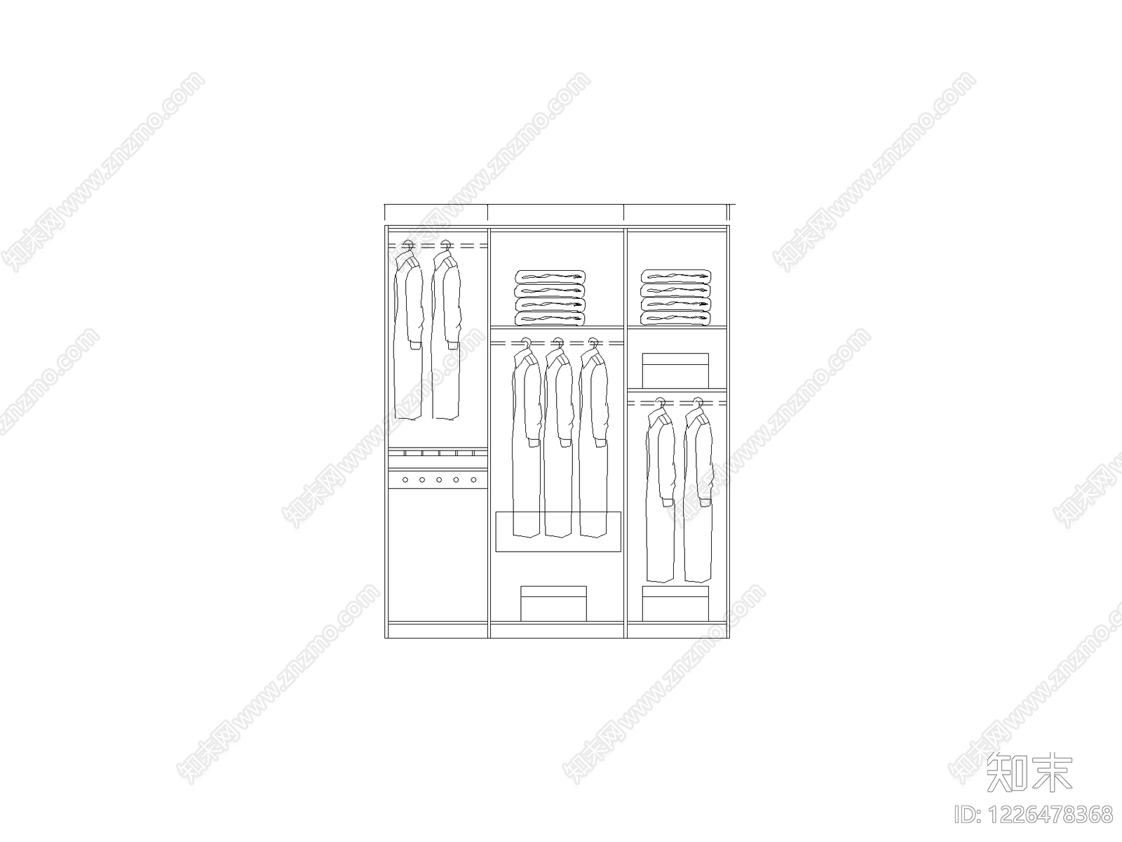 柜子cad施工图下载【ID:1226478368】