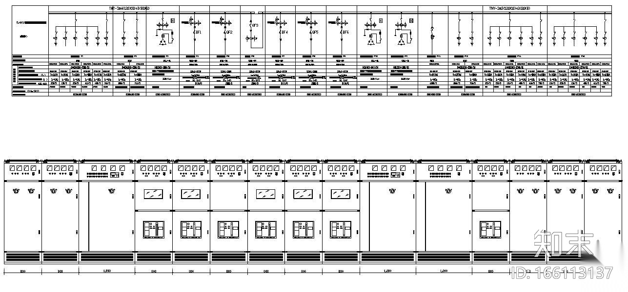 某工程GGD配电柜图详图cad施工图下载【ID:166113137】