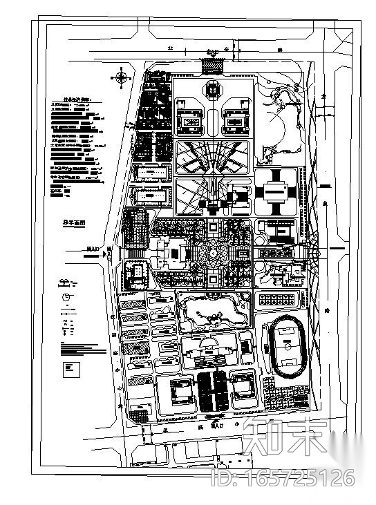 山东某学院园林景观施工图cad施工图下载【ID:165725126】