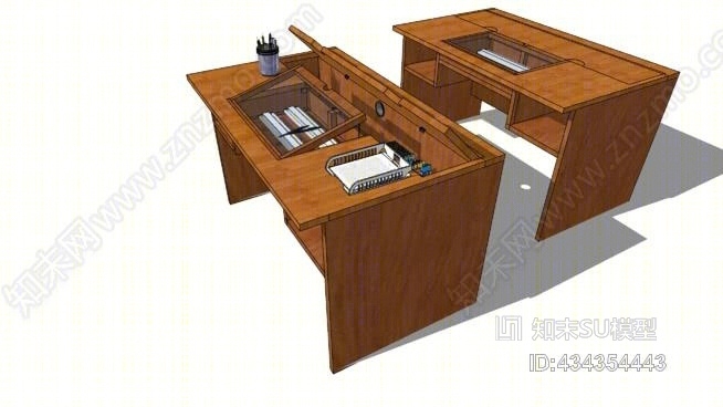 绘制艺术家工作台SU模型下载【ID:434354443】