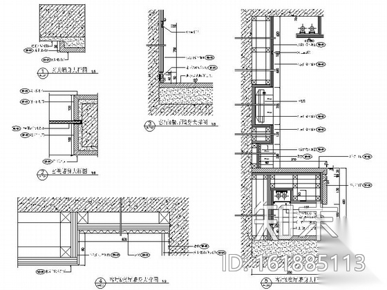 [长沙]现代时尚三居室室内装修施工图cad施工图下载【ID:161885113】