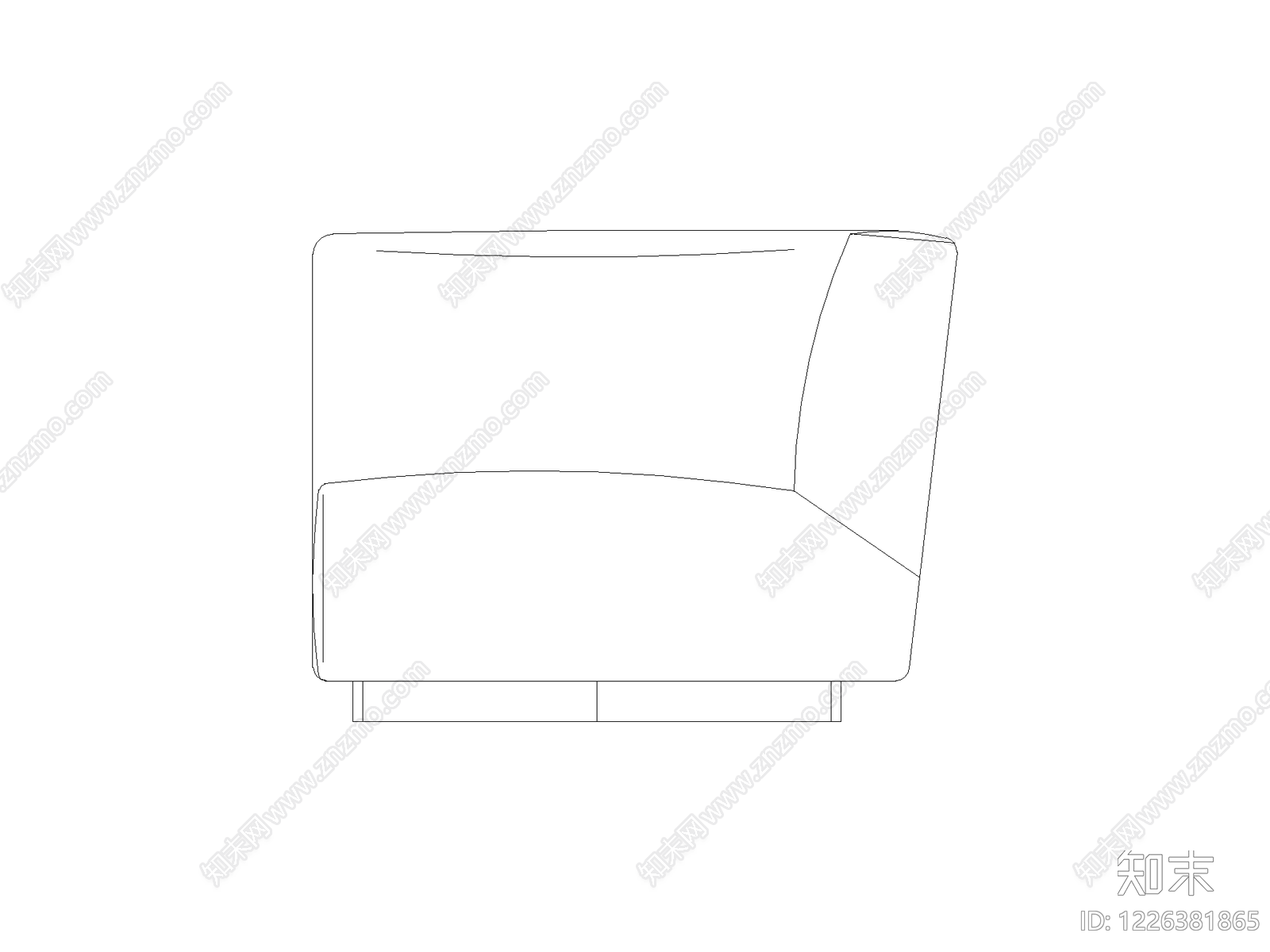 沙发cad施工图下载【ID:1226381865】