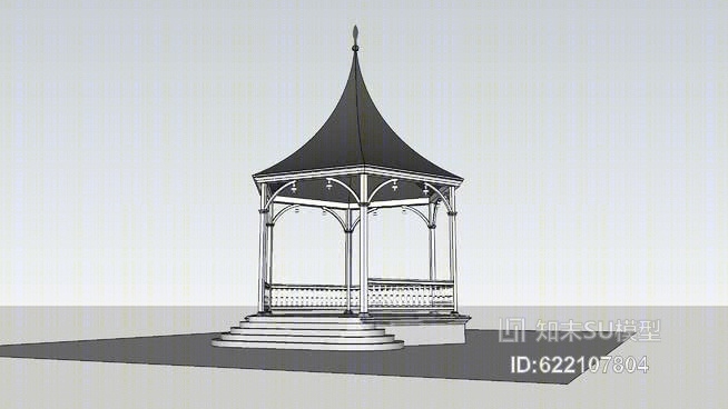 维多利亚凉亭SU模型下载【ID:622107804】